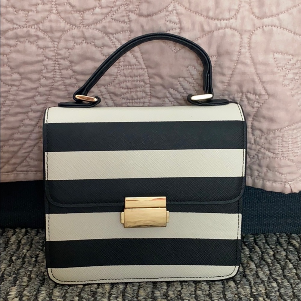 Striped Mini Bag-Who What Wear